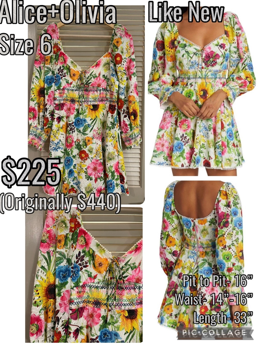 Alice + Olivia Vibrant Floral Dress